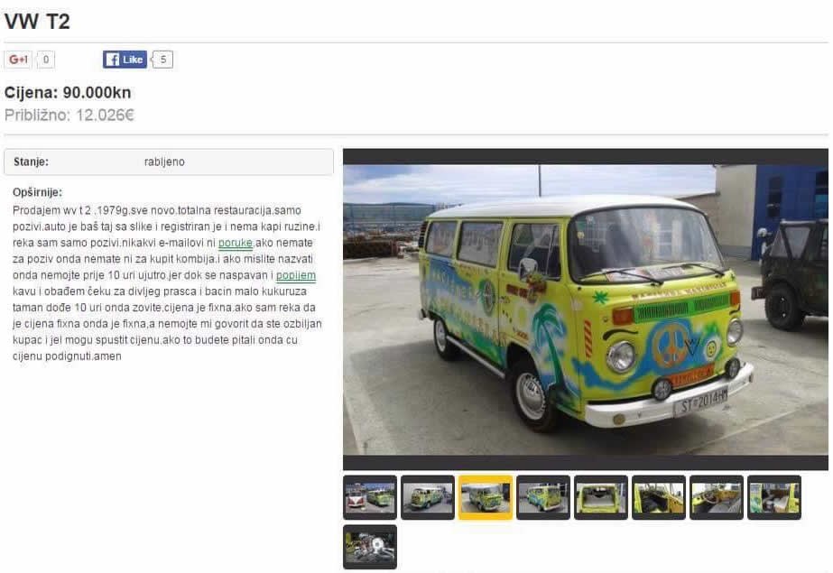 Kontejner za dim "cigareta" maskiran u kombi