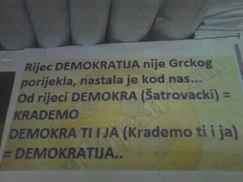 Otkriveno pravo značenje riječi demokracija!