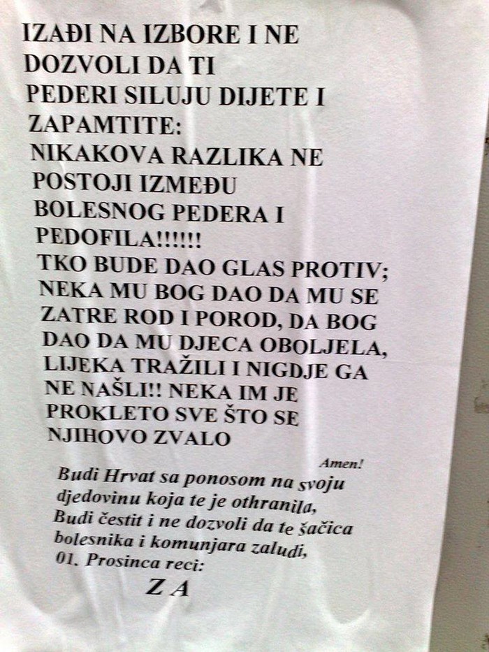 Pederi = pedofili: Kršćanska propaganda dotakla dno