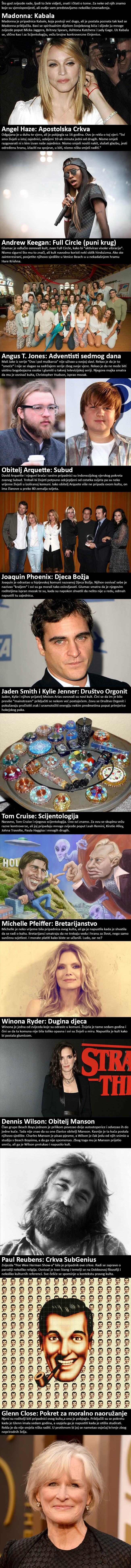 Ovih 13 poznatih osoba pripadnici su čudnih kultova