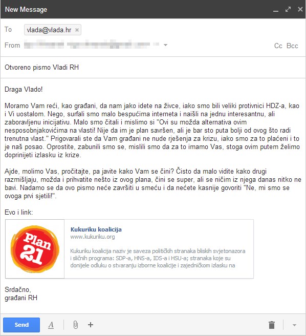 Otvoreno pismo Vladi RH: Građani nude izlaz iz krize