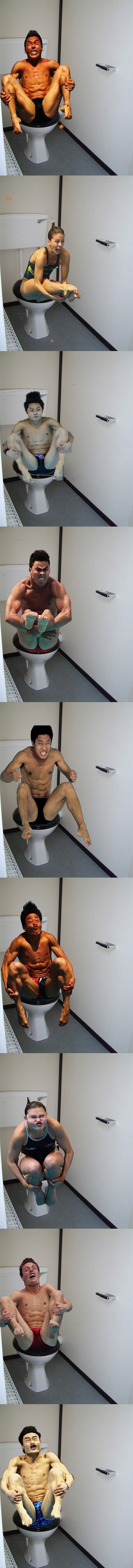 Netko je olimpijske skakače postavio na wc, a rezultat je urnebesan 