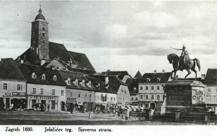 Zagrebački Jelačić plac 1880. godine