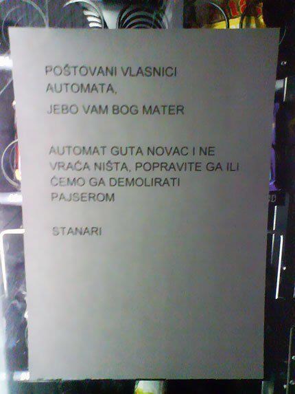 Napsovali im boga, prijete pajserom