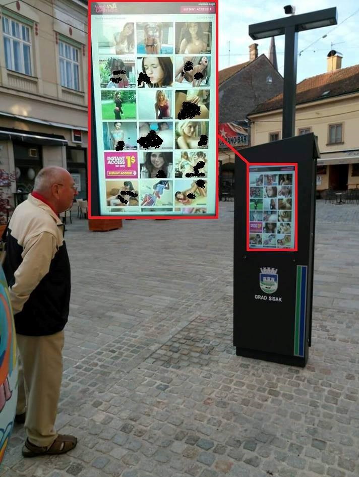 U Sisku na infopultu osvanula je reklama za porno stranicu