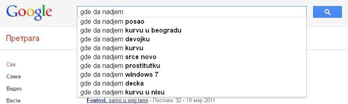 Znanje svijeta na dlanu - oni traže kurve