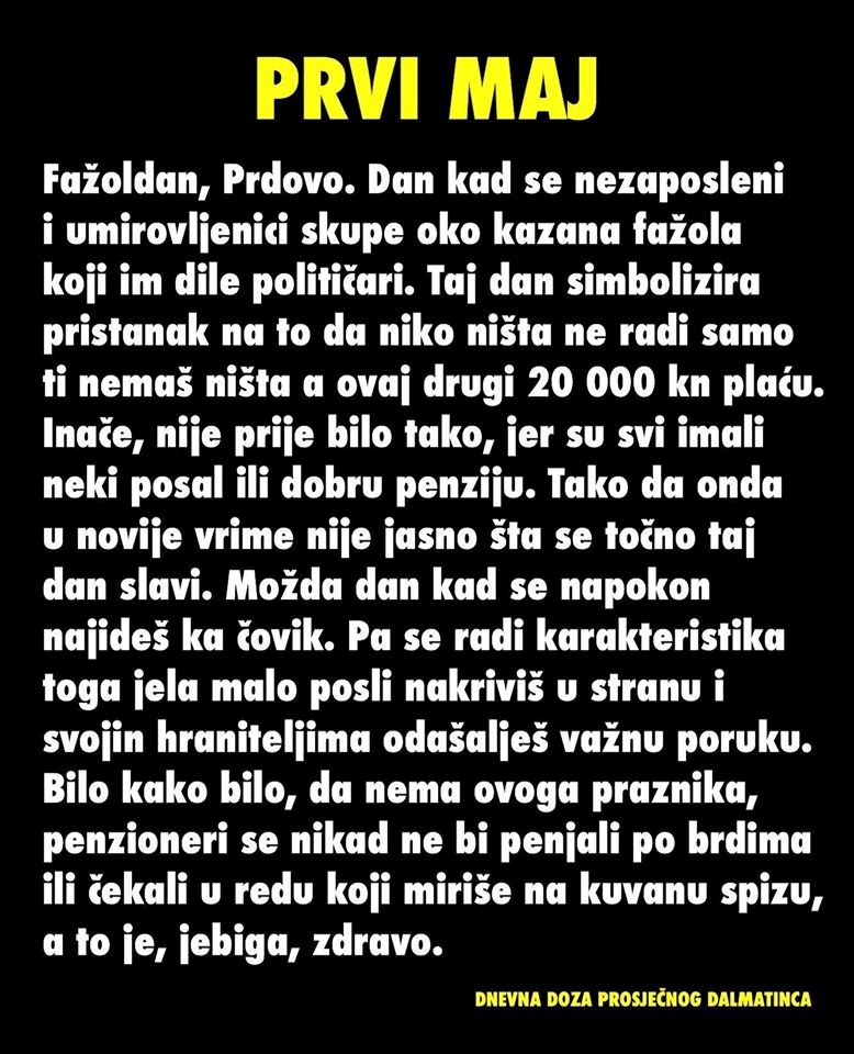 TUŽNA ISTINA Ovako izgleda Prvi maj u Hrvatskoj