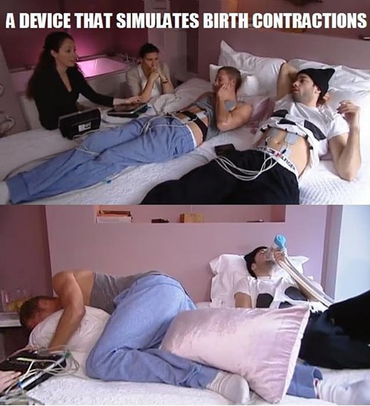 Kako muški podnose trudove: Spojili ih na simulator