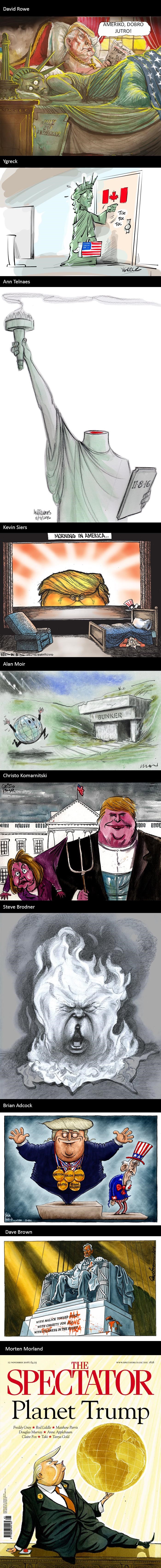 Trumpova pobjeda: Reakcije u obliku stripa