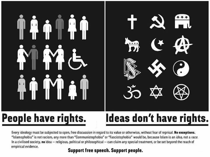 Sloboda govora: Ljudi imaju prava - ideje ne