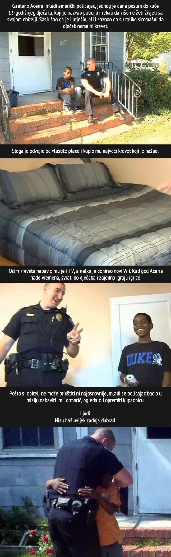 Bijeli policajac crnom dječaku postao "anđeo čuvar"