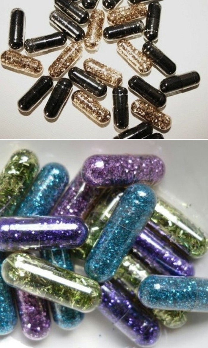 Od "glitter" pilula kakaš šareno