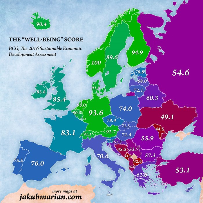 Gdje se u Europi najbolje živi u 2016. godini? 
