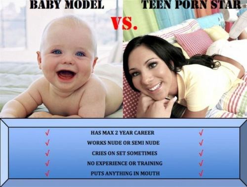 Razlika između bebe i porno zvijezde?