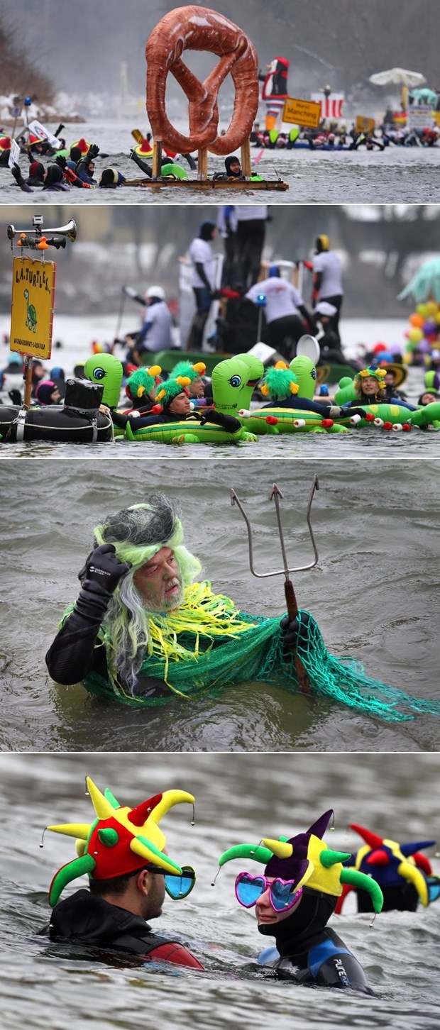 U Njemačkoj maškare zaplivale Dunavom
