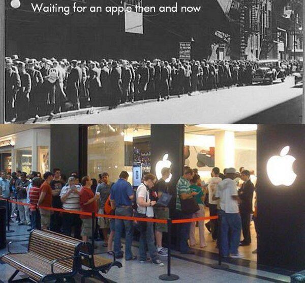 Čekanje u redu za "jabuku": Nekad i sad