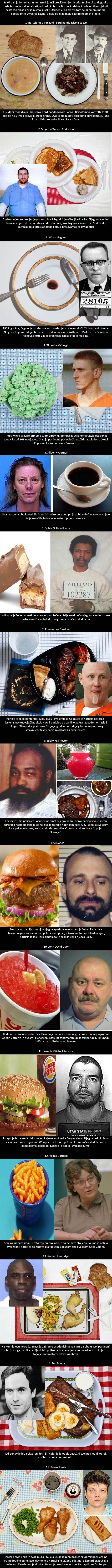 GALERIJA: 15 neobičnih zadnjih obroka američkih osuđenika na smrt