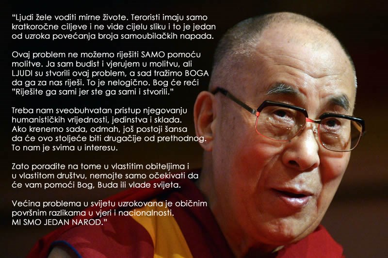 DALAJ LAMA O MOLITVI: Što je rekao kad su ga pitali treba li moliti za Pariz?
