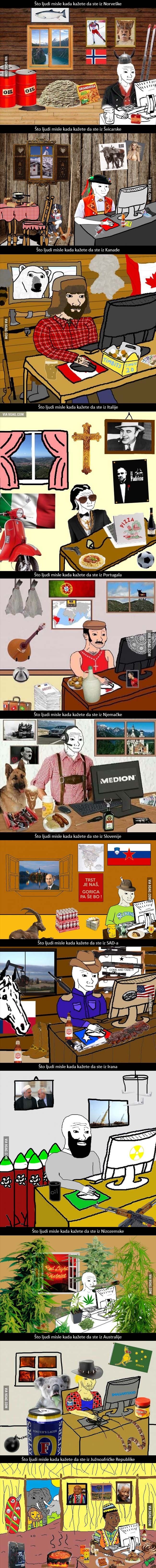 Evo kako vas ljudi na internetu doživljavaju kada kažete da ste iz pojedinih država svijeta (1. dio)