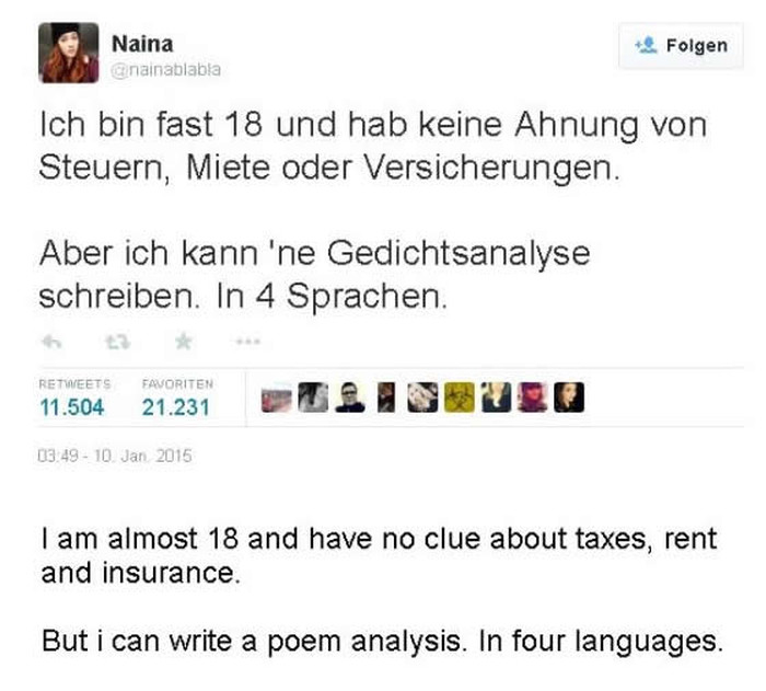 Tweet obišao svijet: Školstvo svuda na niskim granama?