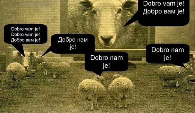 Današnji narod ovaca puši i ono "Bit će vam bolje!"