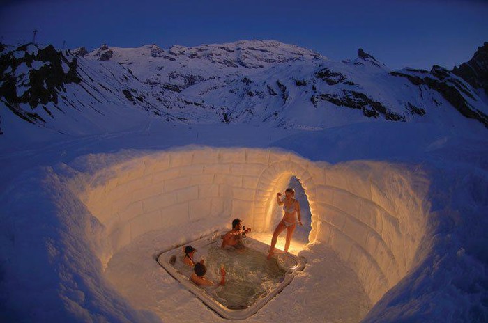 Jacuzzi u ledu za vruće zimske noći