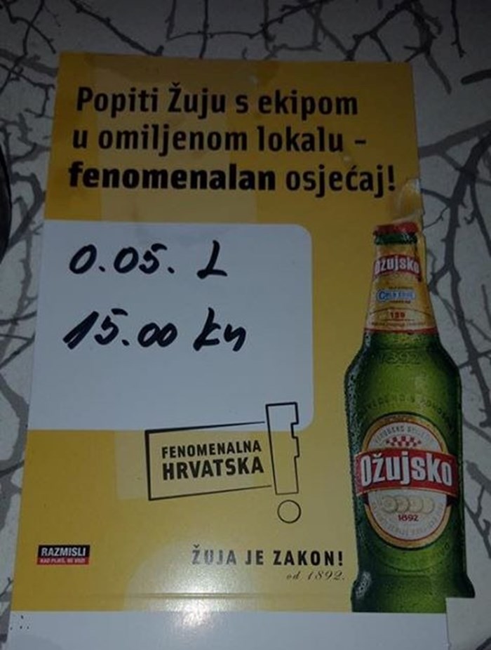 Najskuplja piva u Hrvatskoj: Kada "nula pet" litara shvatiš previše doslovno
