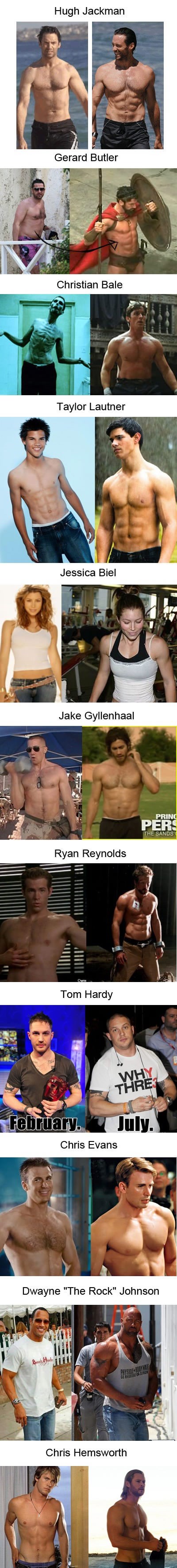 Kako su se nabildale poznate filmske zvijezde