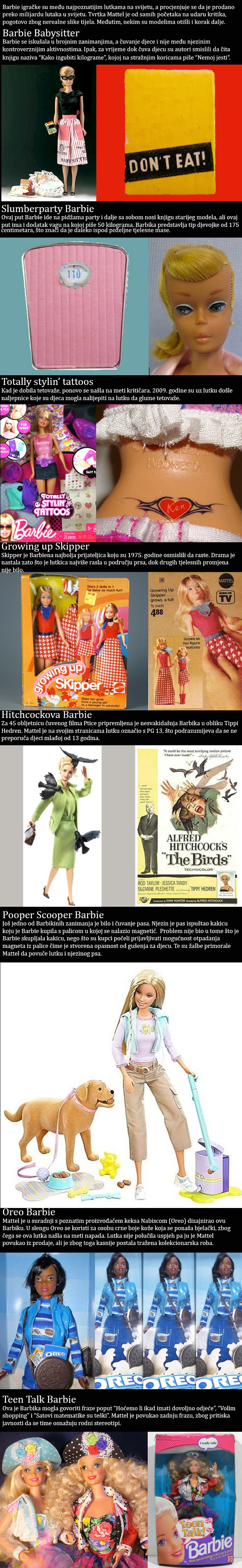 Kontroverzna Barbie: Lutkice koju su izazvale najveće kritike