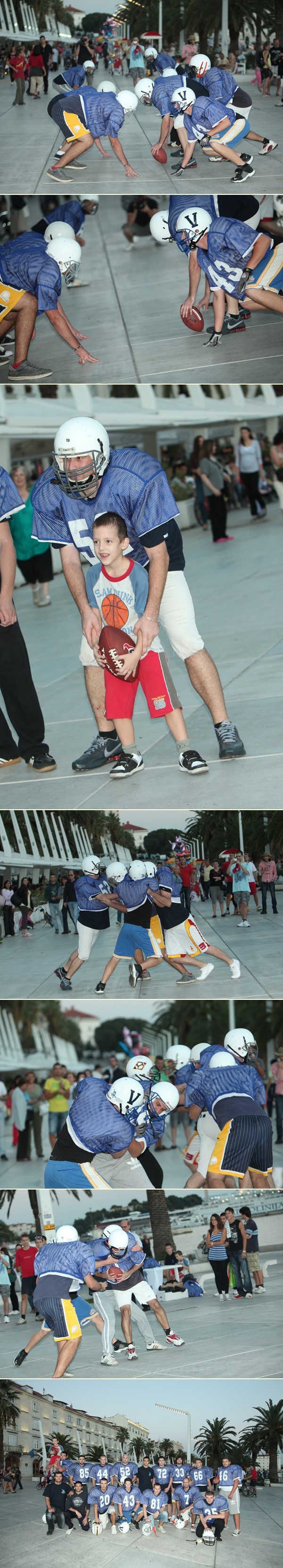 Na splitskoj rivi zaigrali američki nogomet