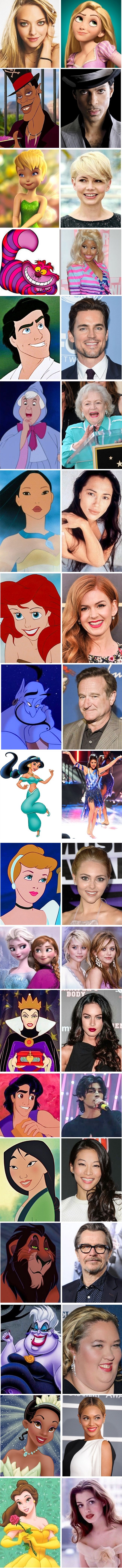 Glarija slavnih osoba koje sliče likovima iz crtića