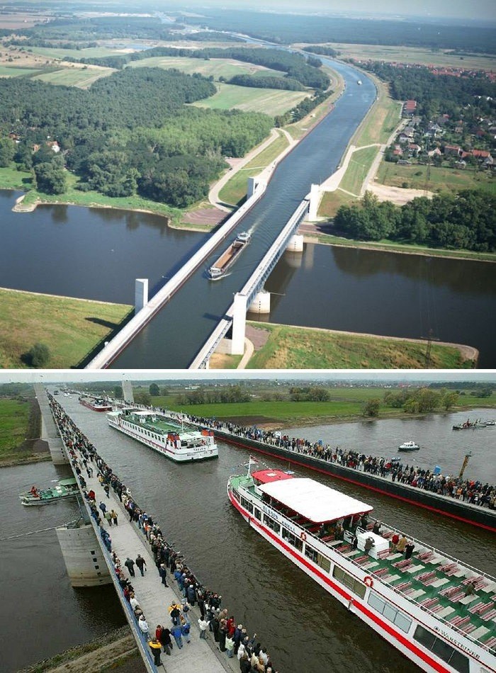 Vodeni prijelaz?! U Njemačkoj postoji most za brodove!
