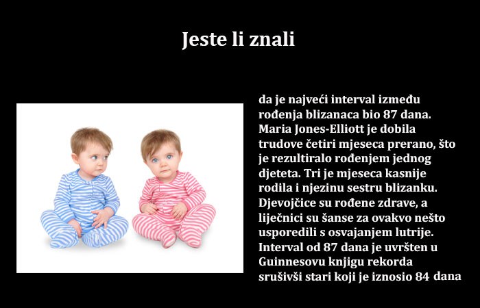 Jeste li znali: Nevjerojatna činjenica o blizancima