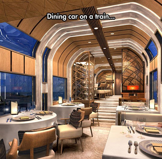Restoran-vagon u vlaku