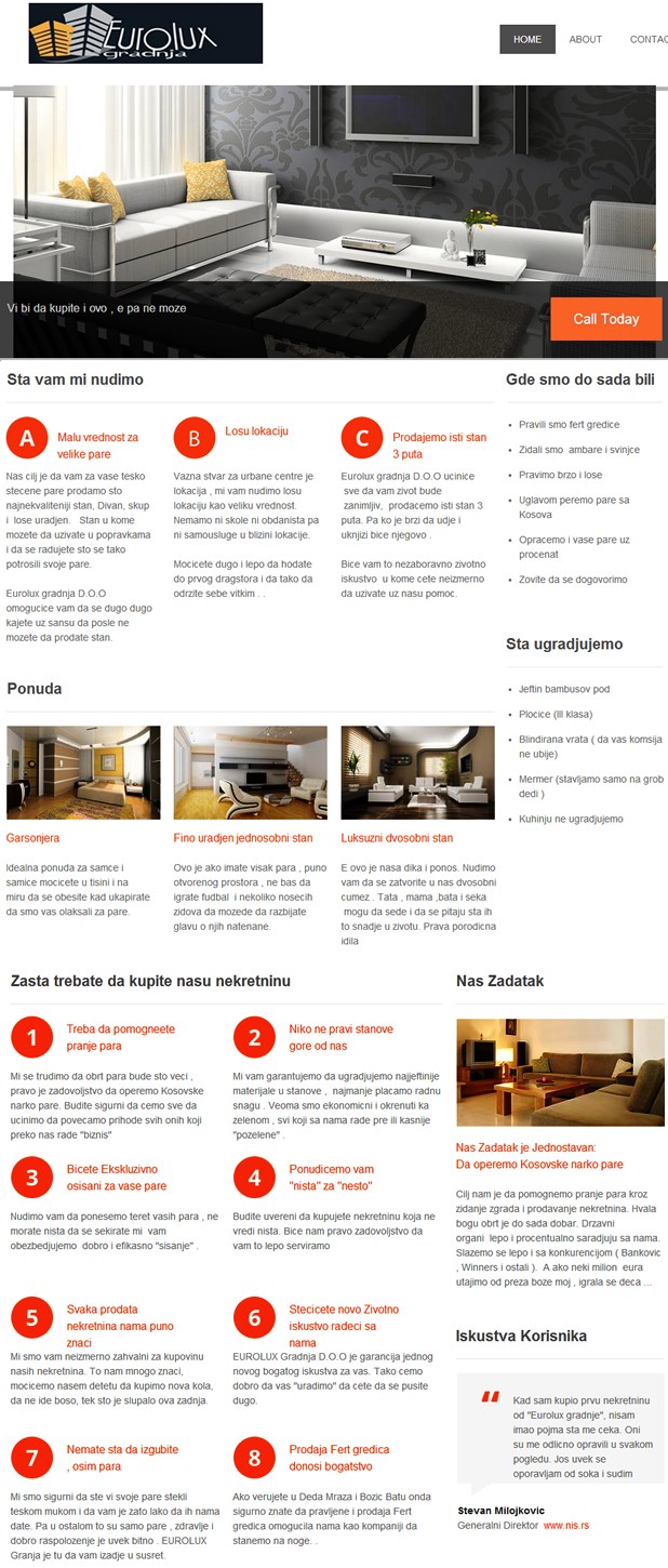 Hakirali stranicu nezadovoljni kupljenim stanom?