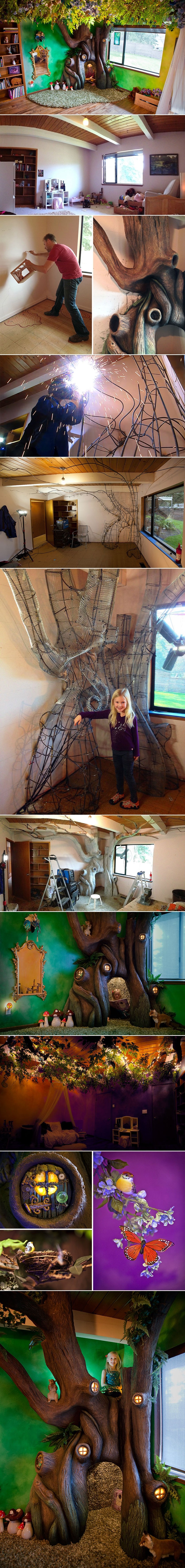 SUPERTATA 18 mjeseci kćeri sobu pretvarao u čarobnu šumu iz bajke!