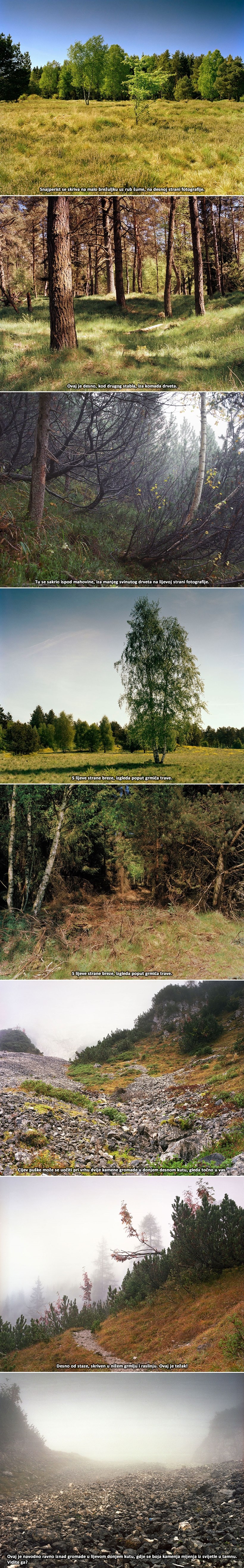 Možete li pronaći majstore snajperiste na ovim fotografijama?