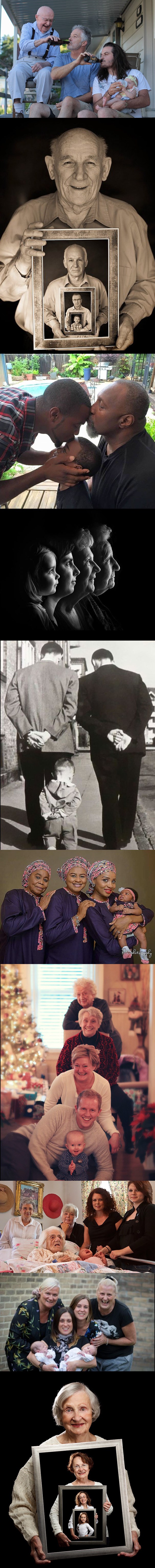 Obiteljski portreti koji prikazuju čistu, bezuvjetnu ljubav