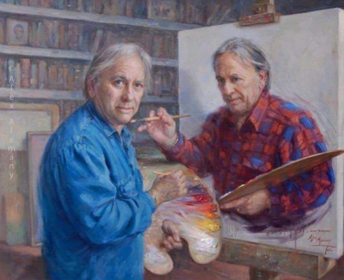 Slika slikara koji slika sliku na kojoj je slikar koji slika sliku slikara