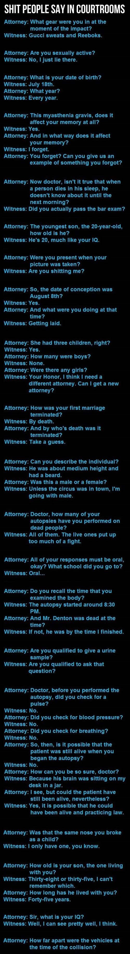 Najbolje nebuloze koje su ljudi ispalili u sudnicama