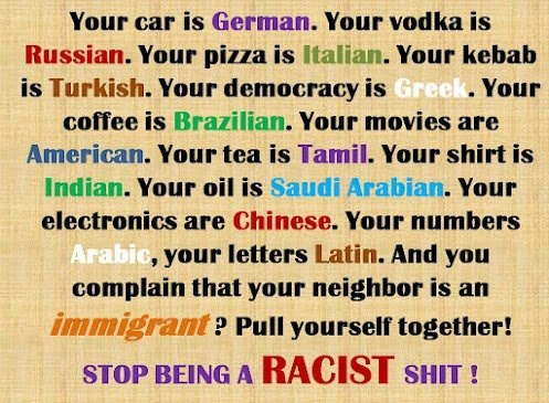 Ne budi rastističko govno, pogledaj odakle što dolazi