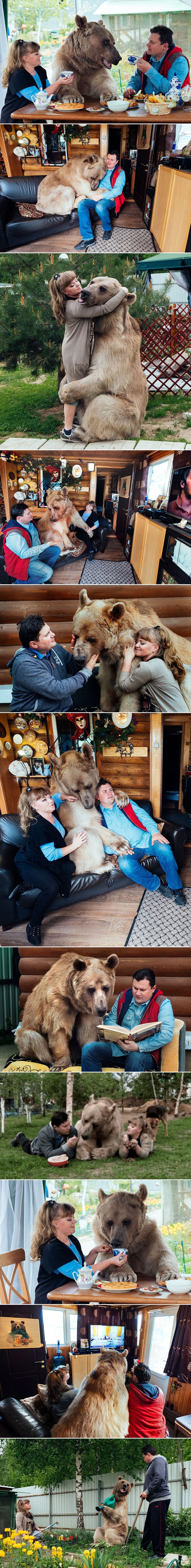 Ruski par prije 23 godine udomio medvjeda, i dalje im je ljubimac!