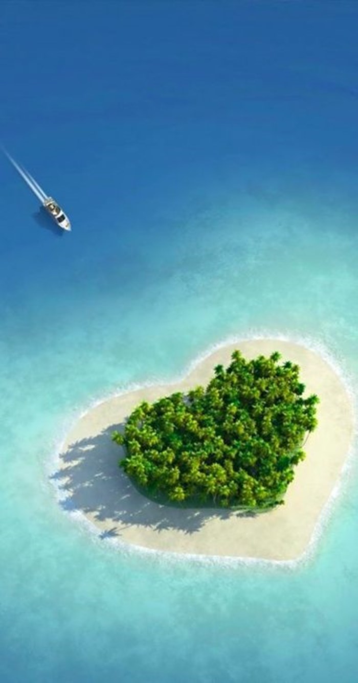 Heart Shaped Island - Tavarua Island, Fiji.