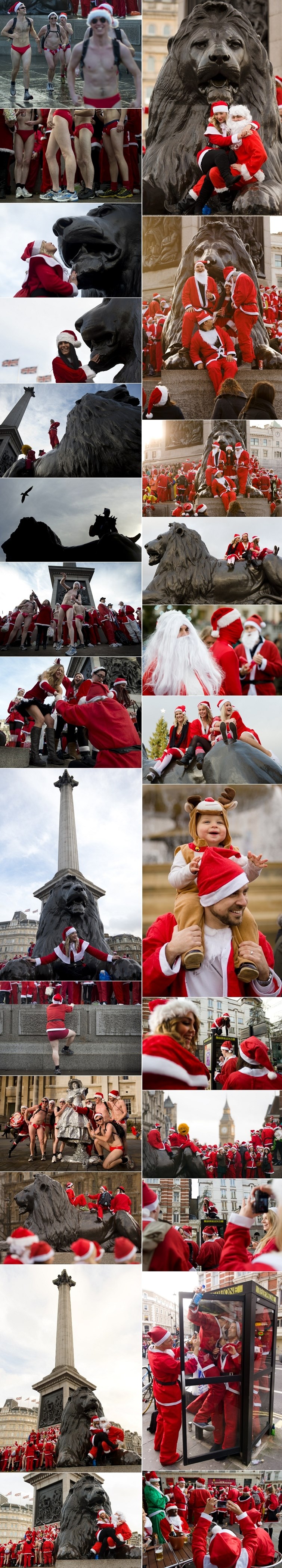 Londonskim Djedovima Mrazovima bilo vruće pa se razgolitili