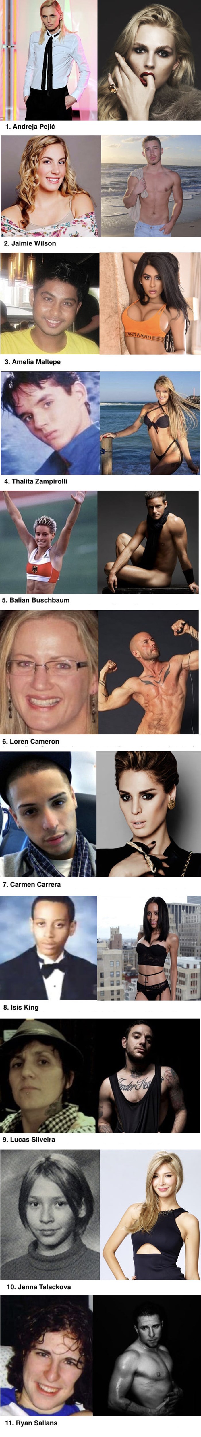 11 osoba fotografiranih prije i nakon operacije za promjenu spola
