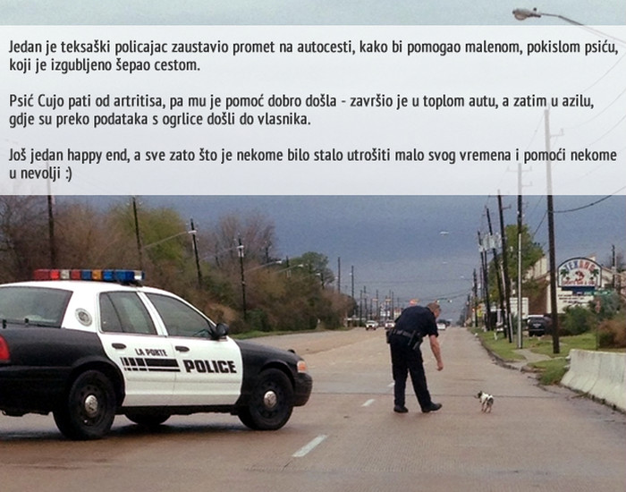 Policajac dobra srca spasio život bolesnom psiću