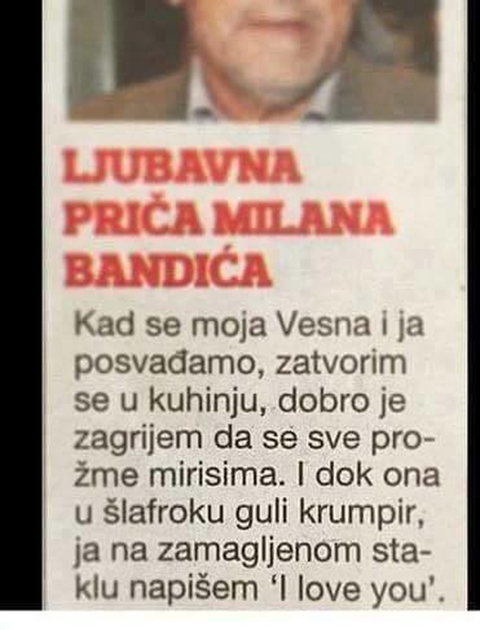 Ljubavna priča Milana Bandića
