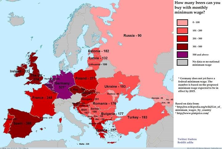 Koliko piva kupiš s minimalcem?