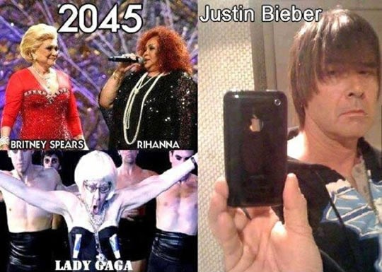 Kako će Bieber i ostale cure izgledati 2045.?