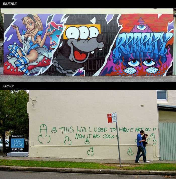 Obrisali im lijepe grafite, pa dobili penis-umjetnost